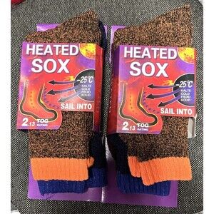 6 Pairs Men Winter Heavy Duty Heated Thermal Warm Socks Boot Work SOX Size 10-13